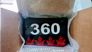 Slate Real Maple Leaf Address Plaque