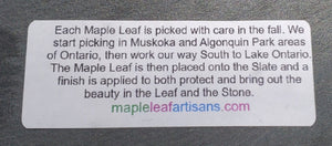 Slate Real Maple Leaf White Address Plaque